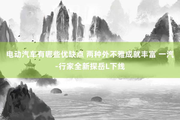 电动汽车有哪些优缺点 两种外不雅成就丰富 一汽-行家全新探岳L下线