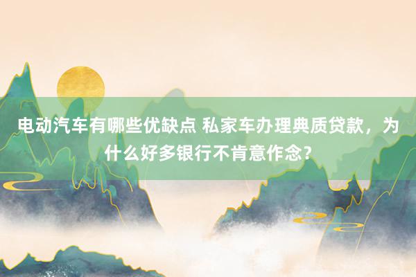 电动汽车有哪些优缺点 私家车办理典质贷款，为什么好多银行不肯意作念？