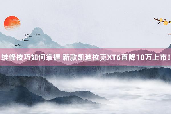 维修技巧如何掌握 新款凯迪拉克XT6直降10万上市！