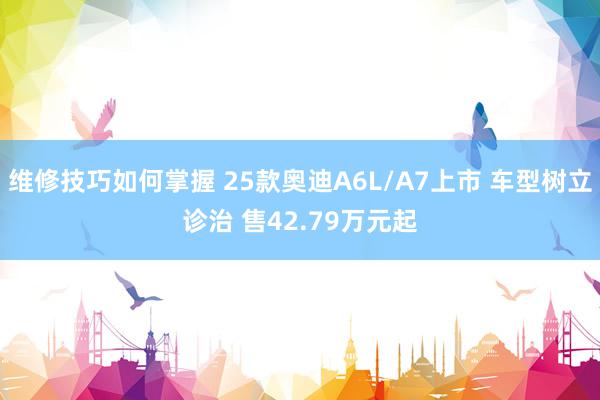 维修技巧如何掌握 25款奥迪A6L/A7上市 车型树立诊治 售42.79万元起