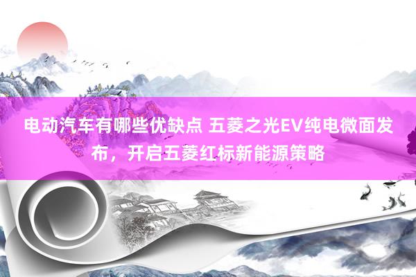 电动汽车有哪些优缺点 五菱之光EV纯电微面发布，开启五菱红标新能源策略