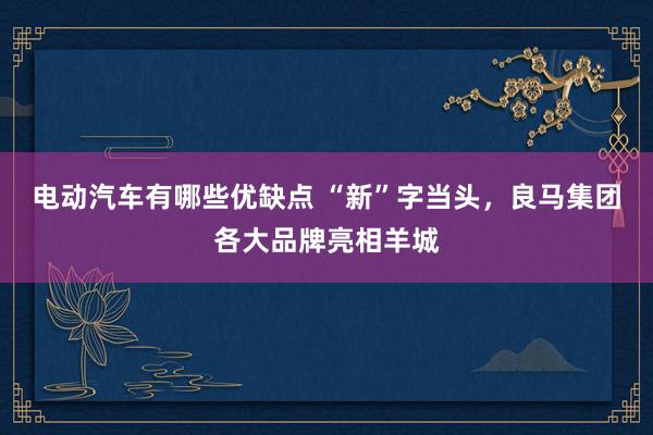 电动汽车有哪些优缺点 “新”字当头，良马集团各大品牌亮相羊城