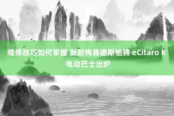 维修技巧如何掌握 新款梅赛德斯驰骋 eCitaro K 电动巴士出炉