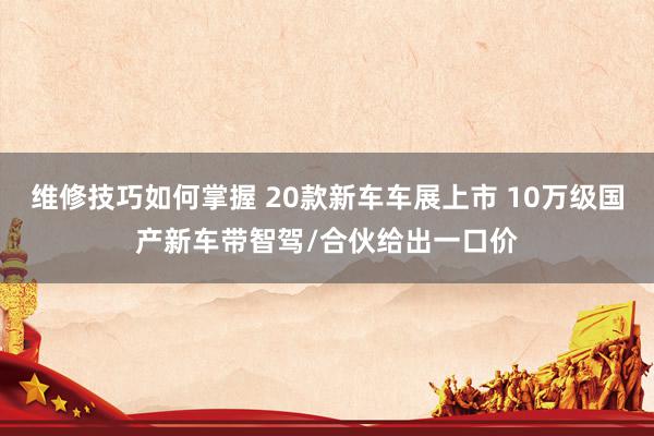 维修技巧如何掌握 20款新车车展上市 10万级国产新车带智驾/合伙给出一口价