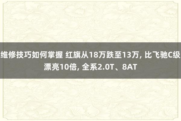 维修技巧如何掌握 红旗从18万跌至13万, 比飞驰C级漂亮10倍, 全系2.0T、8AT