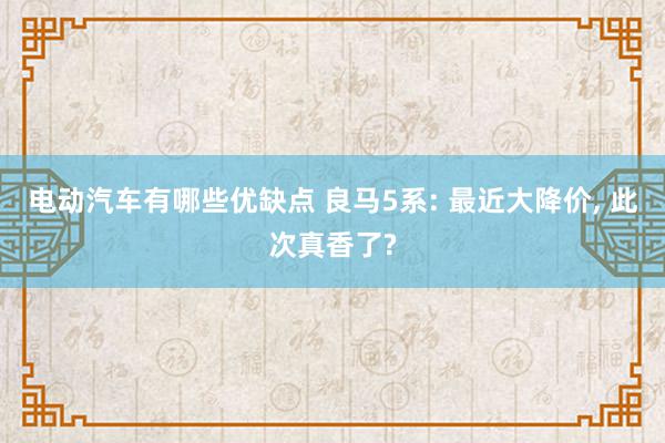 电动汽车有哪些优缺点 良马5系: 最近大降价, 此次真香了?