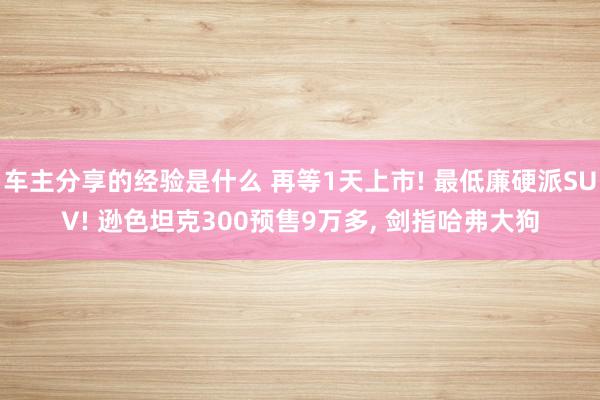 车主分享的经验是什么 再等1天上市! 最低廉硬派SUV! 逊色坦克300预售9万多, 剑指哈弗大狗