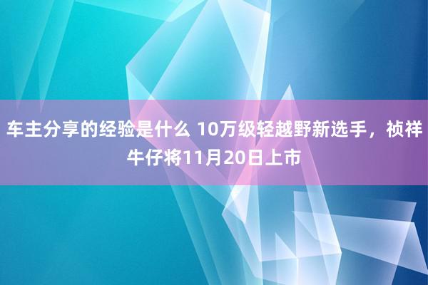 车主分享的经验是什么 10万级轻越野新选手，祯祥牛仔将11月20日上市