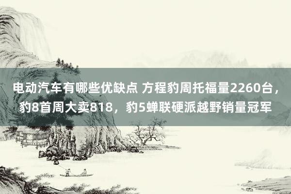 电动汽车有哪些优缺点 方程豹周托福量2260台，豹8首周大卖818，豹5蝉联硬派越野销量冠军